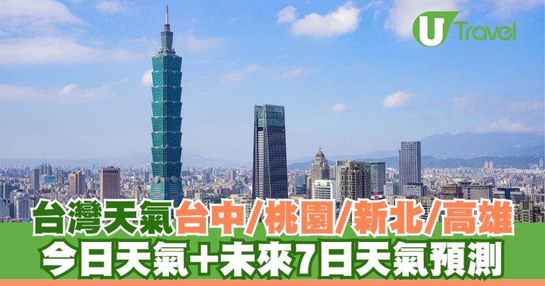 台灣天氣全攻略 | 即時+未來7天台北氣象報告連台中/桃園/新北/高雄市氣候預測
