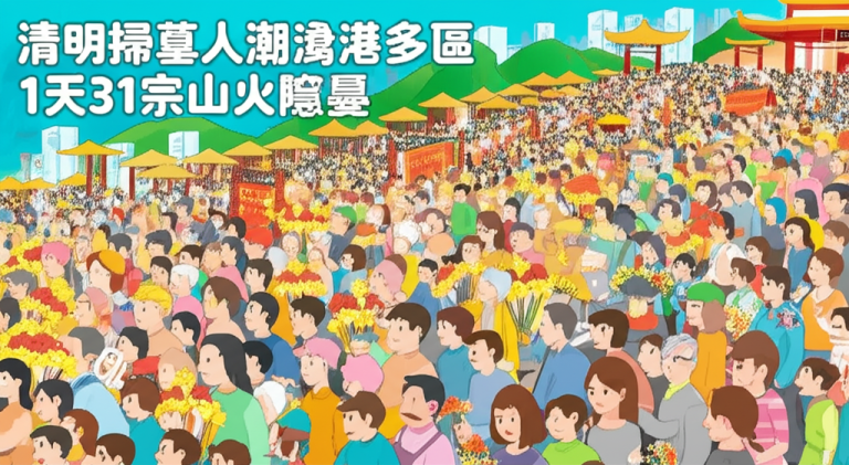 清明掃墓人潮湧港多區 1天31宗山火隱憂